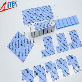 Blue 4.0 W/mK Naturally Tacky Thermal Gap Filler TIF100-40-05E with Adhesive Coating Silicone Rubber sheet -50 to 200℃,