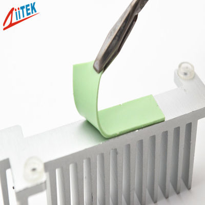 1mmT Thickness High Quality And High Conductivity 3W Green Thermal Silicone Sticky Conductive Pad For Set Top Box